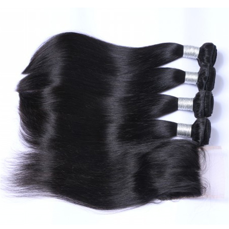 Indian Hair Bundles with Closure Large Stock Hair Extensions      LM035